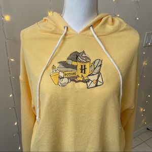 Hufflepuff Embroidered Cropped Hoodie!